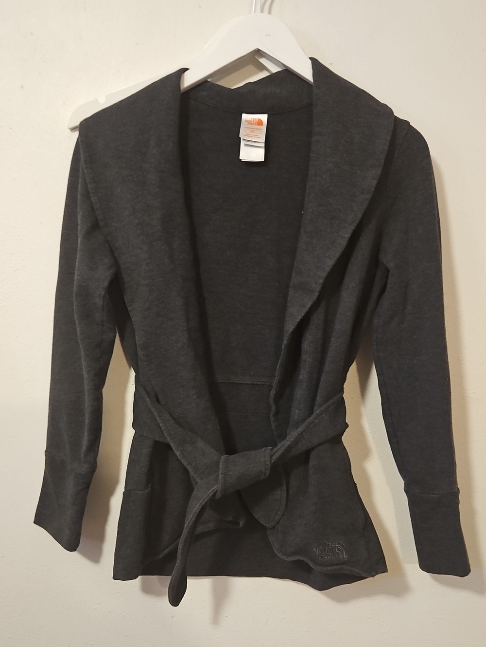 The North Face Women's Charcoal Hooded Wrap Cardigan SP